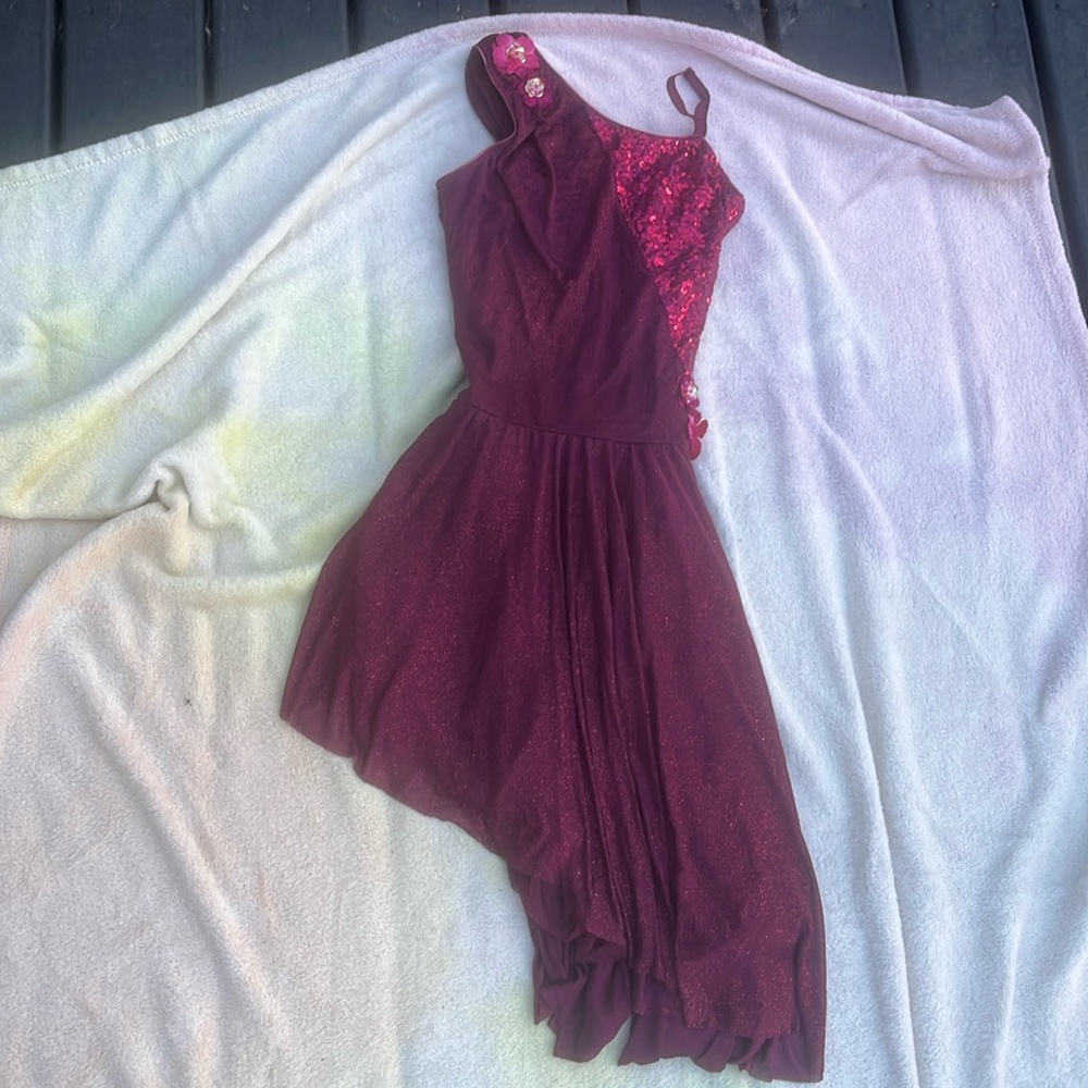 Red sparkly dress